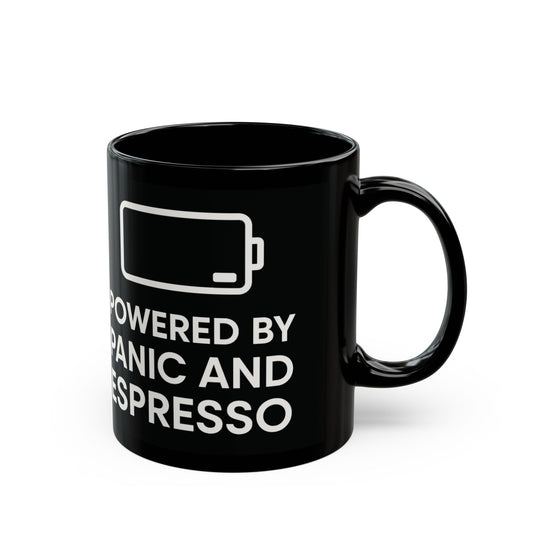 Powered by Espresso & Panic Coffee Cup
