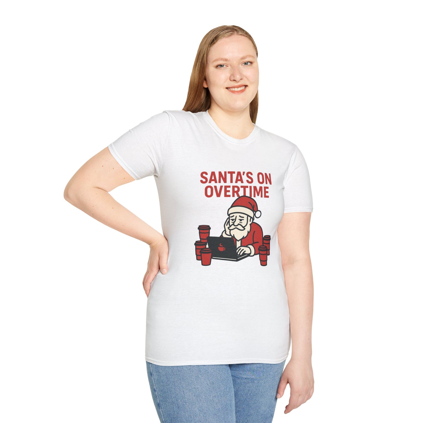Santa's on Overtime Unisex Softstyle T-Shirt