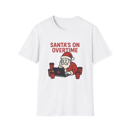 Santa's on Overtime Unisex Softstyle T-Shirt