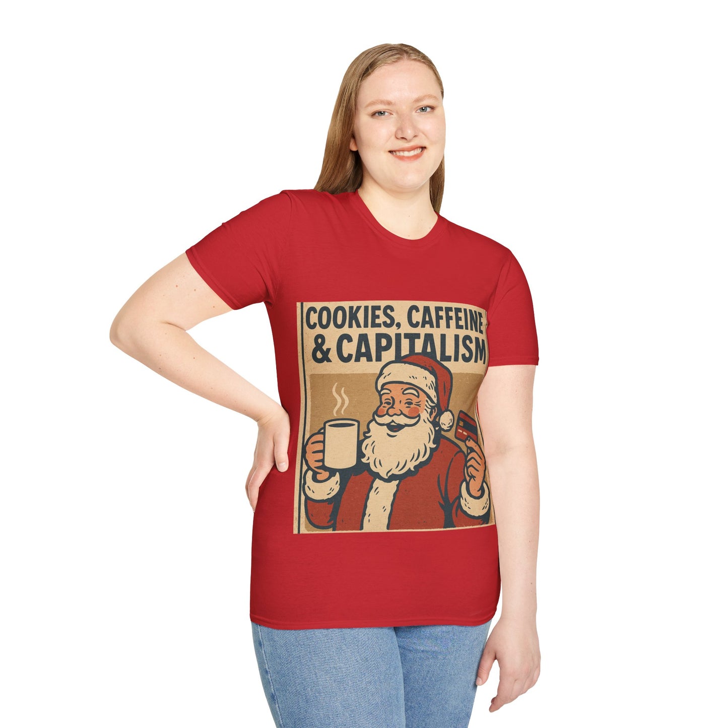 Cookies, Caffeine & Capitalism Unisex Softstyle T-Shirt