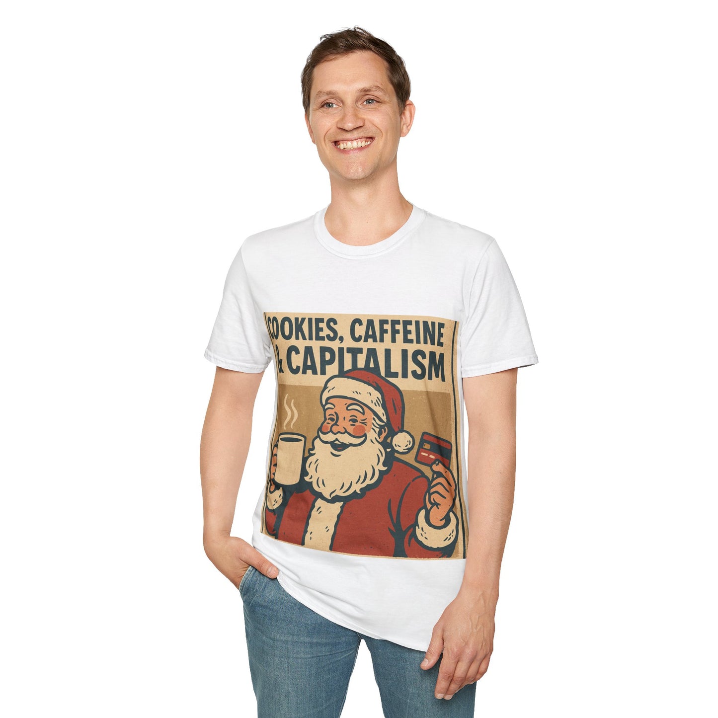 Cookies, Caffeine & Capitalism Unisex Softstyle T-Shirt