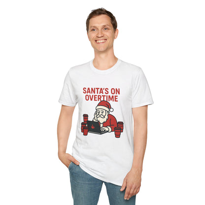 Santa's on Overtime Unisex Softstyle T-Shirt