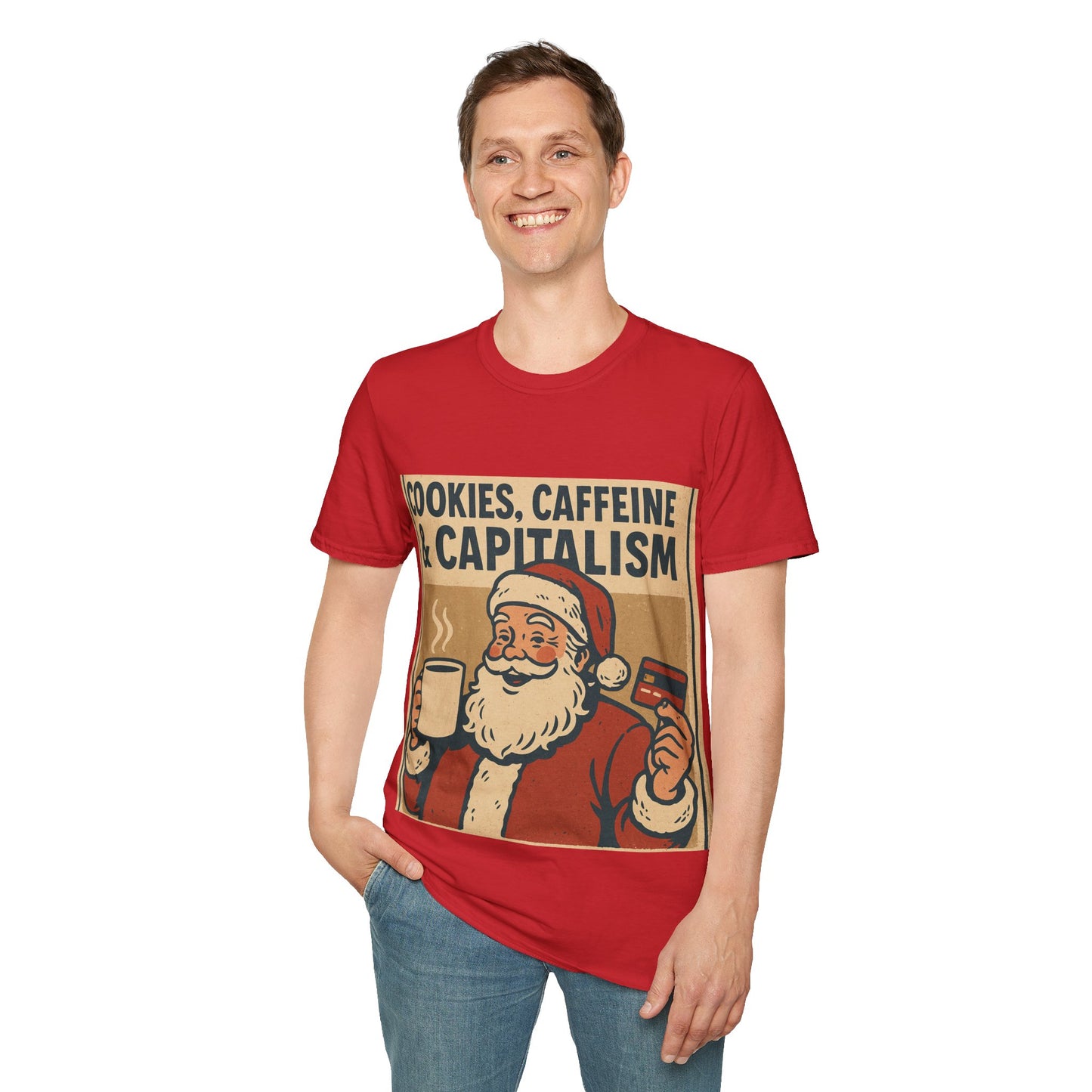Cookies, Caffeine & Capitalism Unisex Softstyle T-Shirt