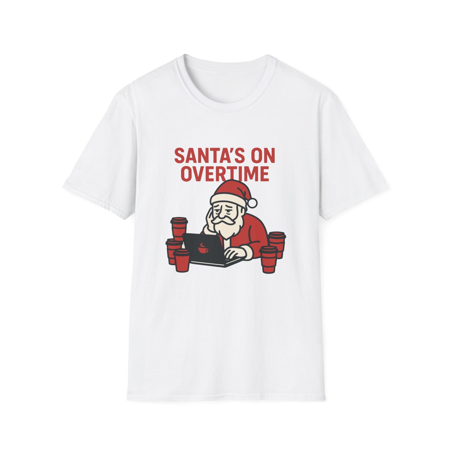Santa's on Overtime Unisex Softstyle T-Shirt