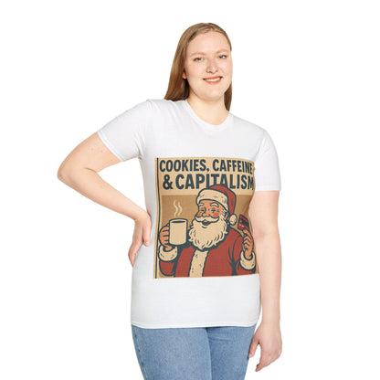 Cookies, Caffeine & Capitalism Unisex Softstyle T-Shirt