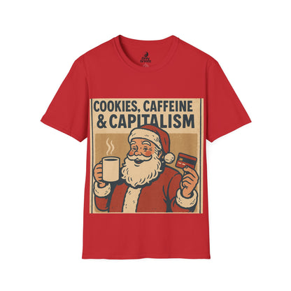 Cookies, Caffeine & Capitalism Unisex Softstyle T-Shirt