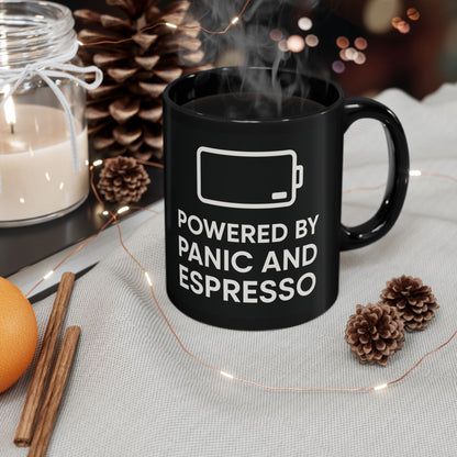 Powered by Espresso & Panic Coffee Cup