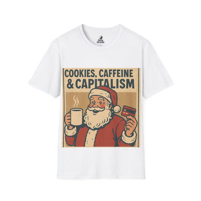 Cookies, Caffeine & Capitalism Unisex Softstyle T-Shirt