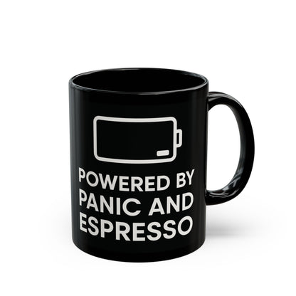 Powered by Espresso & Panic Coffee Cup